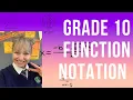 Grade 10 Mathematics Functions and Graphs Function notation and straight lines