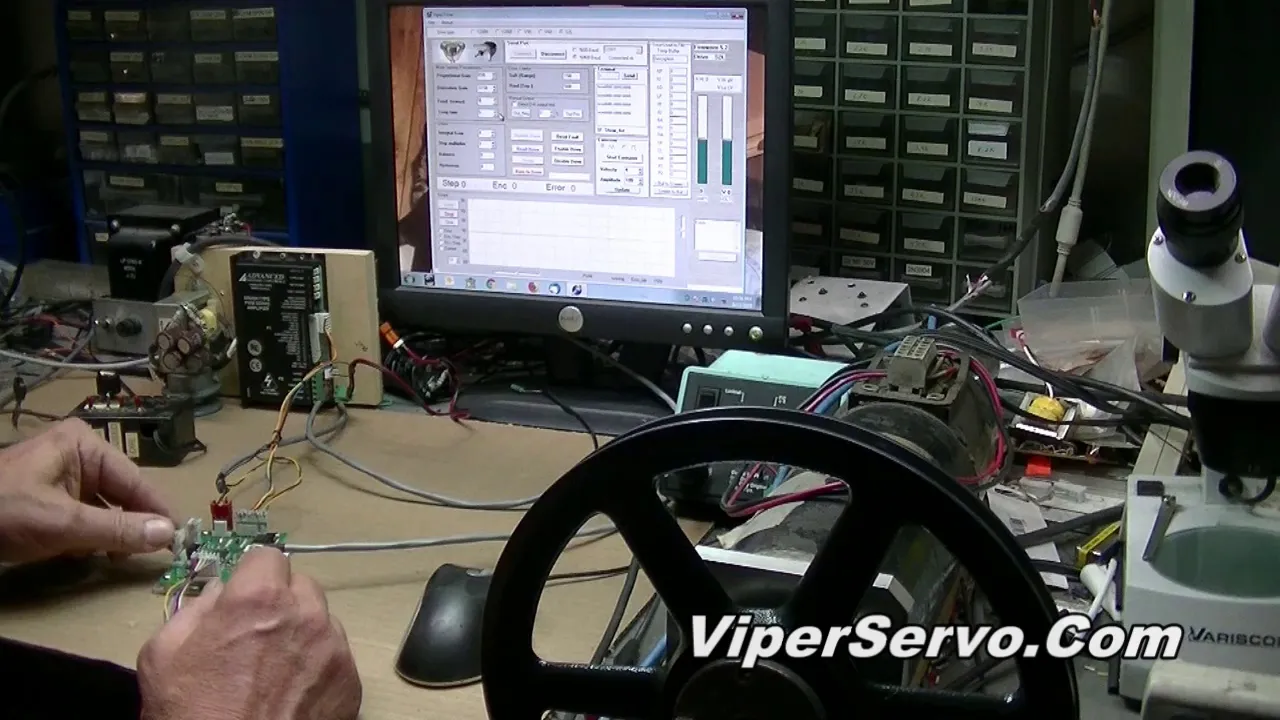 Step 2 Linear - Analog Servo adapter Setup ,Tuning PID loop ( S2L from ViperServo.Com ) CNC control