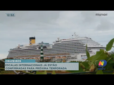 Escalas internacionais de navios cruzeiros são confirmadas para próxima temporada em Itajaí
