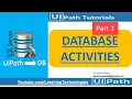 UiPath Tutorial Day 76 Database Activities - Part 2 Insert Start Transaction Activities