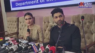Sana Fatima & Taha interacts  media  at 1st international  film festival of Jammu and Kashmir