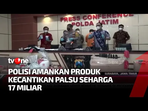 Polda Jatim Gerebek Gudang Kosmetik Palsu di Surabaya