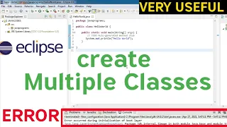Error occurred during initialization of boot layer eclipse How to create multiple classes in java