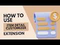 Item Detail Customizer Extension for Vtiger - Tutorial