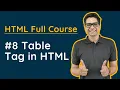 Learn Web Development - How to use table tag in html Table in HTML