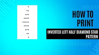 Learn to Code a Inverted Left Half Diamond Star Pattern in Java - Step-by-Step Tutorial