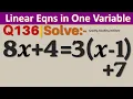 Q136 Solve 8x 4 3 x-1 7 8 x 4 3 x - 1 7