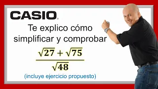 Simplificar expresiones con radicales | Ej. 1 #julioprofe y #casio