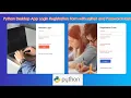 Python Desktop App Login Registration Form with sqlite3 and Password Hash