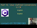 User-Defined Conversions in C - Part 16