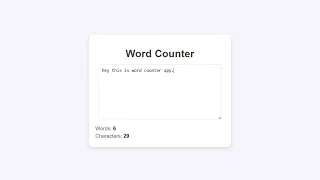 Frontend Projects Word Counter App with HTML CSS JavaScript - Build a Real-Time Text Analyzer
