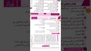 حل تدريبات النصوص المتحررة على شباب تسامى للعلا من كتاب كيان 2026 للصف الأول الثانوي فصل دراسي أول 