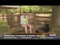 Angleton woman goes to extremes to protect her home from floodwaters