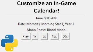 Python Tkinter Tutorial How to Customize an In Game Calendar with CQCalendar