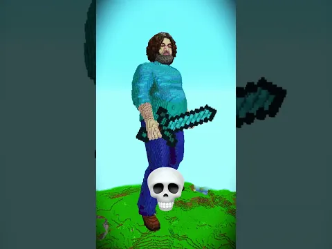 Steve Statue Build Battle Challenge 💀 #shorts #minecraft #minecraftbuilding