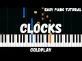 Coldplay - Clocks Easy Piano Tutorial