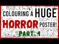 Colouring a HUGE Horror Movie Poster Part 4 Pennywise