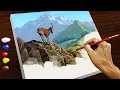 Download Lagu Acrylic Landscape Painting | Mountain Goat | Time-lapse | JMLisondra