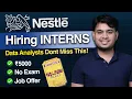 Data Analyst Internship at Nestle How to Apply Data Analyst Internship 2026