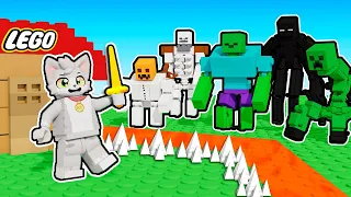 BASE SEGURA vs 1000 MONSTRUOS de LEGO 😱😰 ACENIX