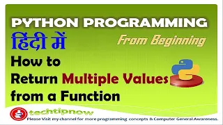Return Multiple Values From A Function In Python In Hindi Urdu Python Multiple values Returns