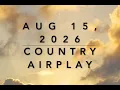 Billboard Top 60 Country Airplay Aug 15 2026