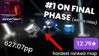 Download #1 ON THE HARDEST RANKED MAP (with a miss) | FINAL PHASE - Kyutatsuki | 96.31%, 627.07pp, #1 MP3