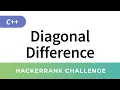 HackerRank C Solution Diagonal Difference