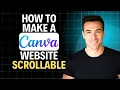 How to Make a Canva Website Scrollable 2026 Full Tutorial