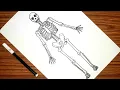 How to draw human skeleton Human anatomy drawing Skeleton system drawing