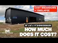 All Black Barndominium Cost Breakdown and Timelapse