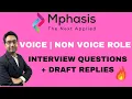 Mphasis HR Interview Round Voice Non Voice Interview Questions Draft Replies