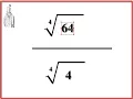 radical quiz 4th root of 64 div by 4th rt of 4