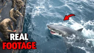 Great White Shark TERRORIZES U.S. Navy on March 1st, 2025