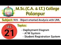 905 L21 UML Deployment Diagram ATM System Student Registration System by ARN
