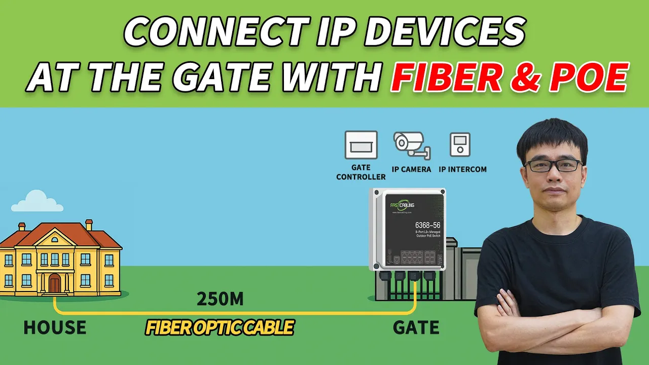 Caméra IP PoE et fibre : guide d’installation
