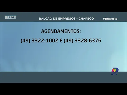 Balcão de Empregos de Chapecó está com vagas disponíveis