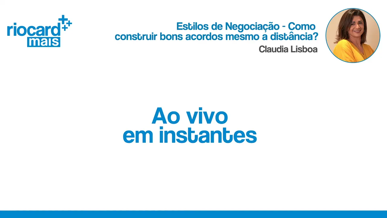 Riocard Mais WEBINAR - Claudia Lisboa