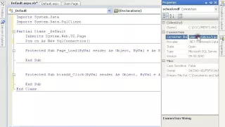 Asp net tutorial Insert Data into Sql Server Database table using Vb net