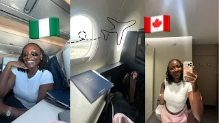 TRAVEL VLOG MY 20-HOURS FLIGHT FROM NIGERIA TO CANADA AIR FRANCE BUSINESS CLASS