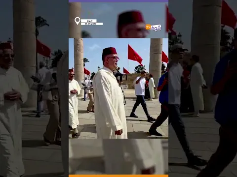 فوزي لقجع بضريح محمد الخامس للترحم على جلالة الملك الراحل الحسن الثاني