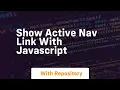 Show active nav link with javascript