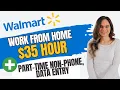 WALMART Will Pay You 35 Hour Part-Time Non-Phone Data Entry Work From Home Jobs USA Only