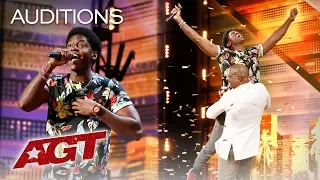 golden buzzer joseph allen leaves exciting footprint with original song americas got talent 2019