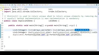 java 8 tutorial java 8 stream distinct with example