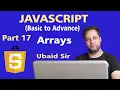 JavaScript Tutorial in Urdu for Beginners Part 17 - Array in JavaScript