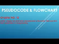 Pseudocode Flowchart Lecture 1