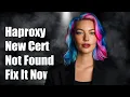 Haproxy wont recognize new certificate