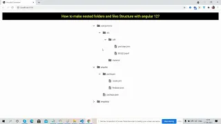 How to make nested folders and files Structure with angular 12 material