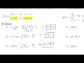 Day 3 HW to How to Evaluate a Piecewise Function